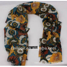 vivid color wool print poncho scarves shawls neckwear